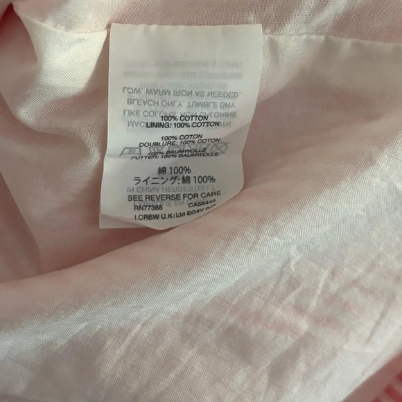 J. Crew, pink and white striped, one shoulder, seersucker dress, size 6 - Picture 5 of 8